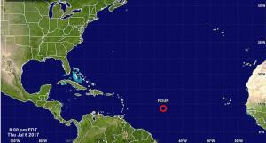 cuarta depresión tropical