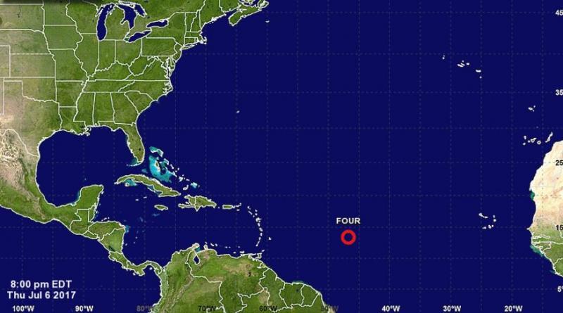 cuarta depresión tropical