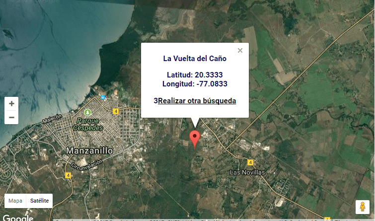 La Vuelta del Caño, Manzanillo