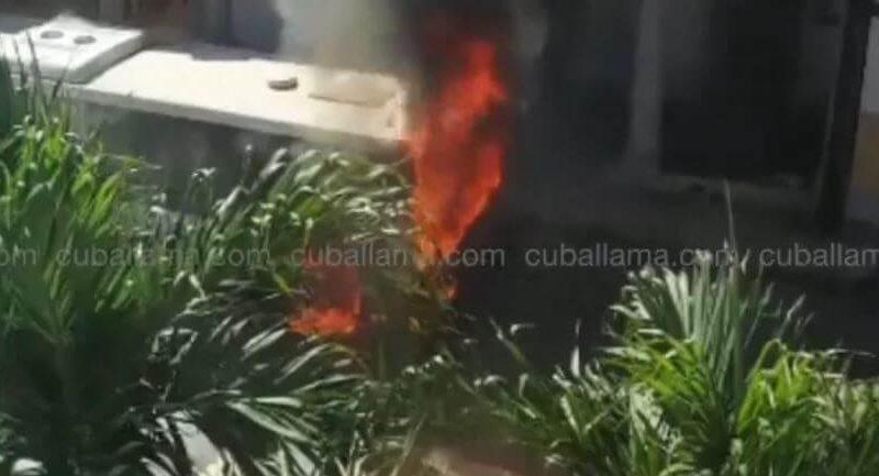 autobús se incendió en La Habana