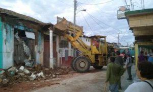 derrumbes en viviendas de Morón