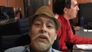 Pánfilo invade la cabina de grabación