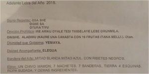 Letra del Año
