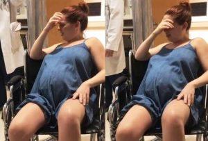 Claudia Valdés rompió fuente