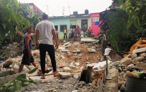 Intensas lluvias provocan derrumbe en La Habana