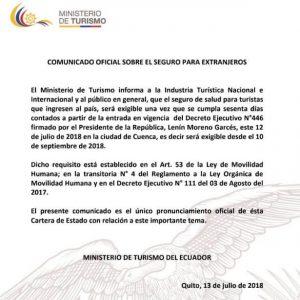 ingresar a Ecuador