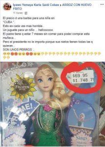 precio de una muñeca Barbie en Cuba