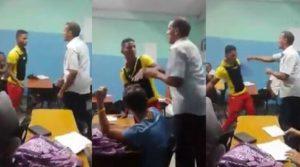 alumno agrede a un profesor