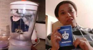un batido con el pasaporte cubano