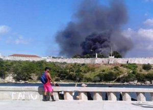 incendio en la fortaleza San Carlos