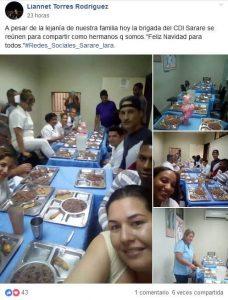 cena navideña de los colaboradores cubanos