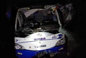 bus Viazul accidentado