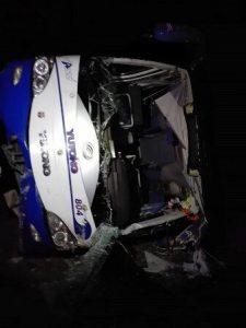 bus Viazul accidentado