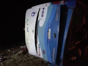bus Viazul accidentado