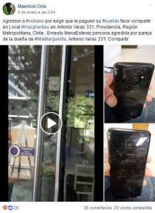 Cubano en Chile fue agredido