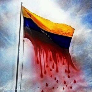 La franja roja de la bandera venezolana