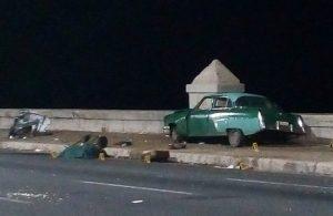 accidente en el malecón habanero