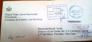 carta de Díaz-Canel