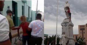 Violento arresto de una mujer