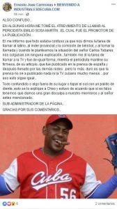 Ex pelotero Carlos Tabares