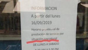 cambio de horario en CADECA
