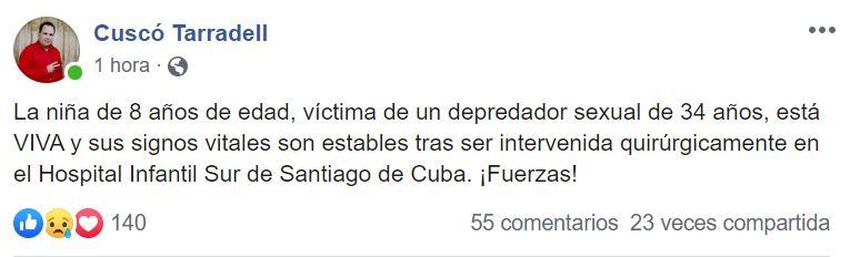 información sensible sobre la niña de 8 años