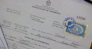certificaciones de nacimiento