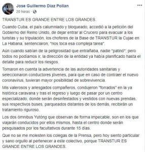 pasajeros del crucero inglés