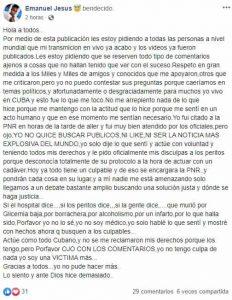 video del fallecido en Pinar del Río