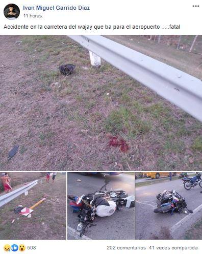 fatal accidente en el Wajay