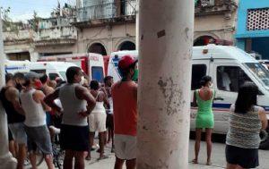 derrumbe en un edificio del Cerro