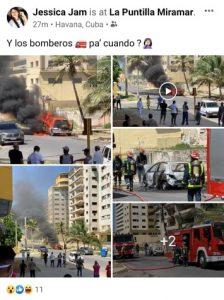 un auto se incendia en Miramar