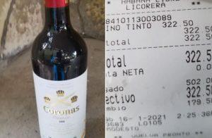 precio de una botella de vino