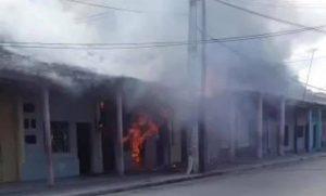 incendio de grandes proporciones en Ciego de Ávila