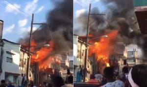 voraz incendio en El Cerro