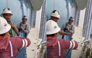 Cubano desde un piso 18 en Miami
