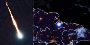 caída de meteorito en Oriente