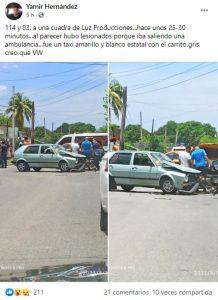 aparatoso accidente en La Habana