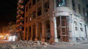 derrumbe en un edificio de San Lázaro y Galiano