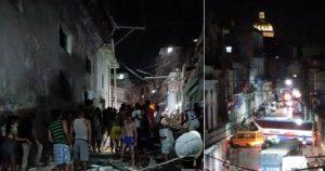 derrumbe en un edificio de Centro Habana