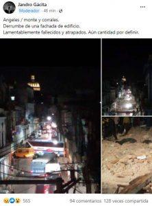 derrumbe en un edificio de Centro Habana