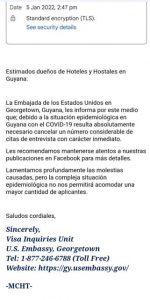citas para entrevista en Guyana