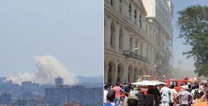 explosión cerca de un hotel en La Habana