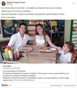 post contra el periodista Yoe Suárez