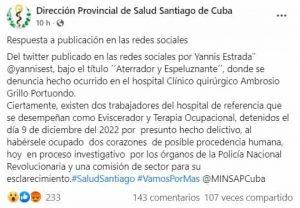 canibalismo en un hospital santiaguero