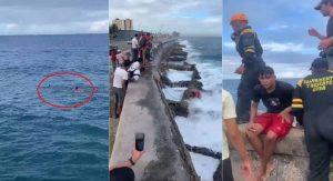 rescate en el malecón habanero