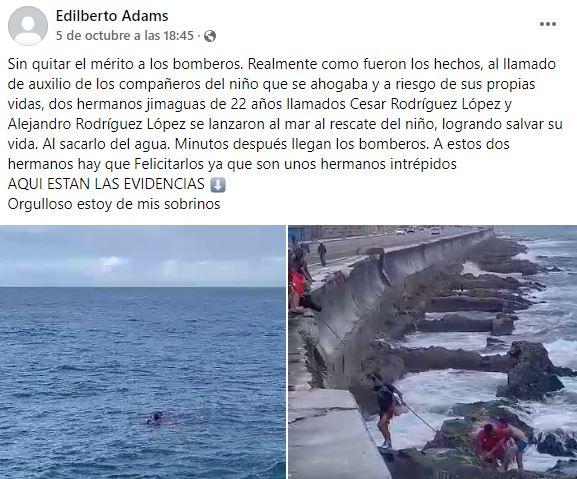 rescate en el malecón habanero