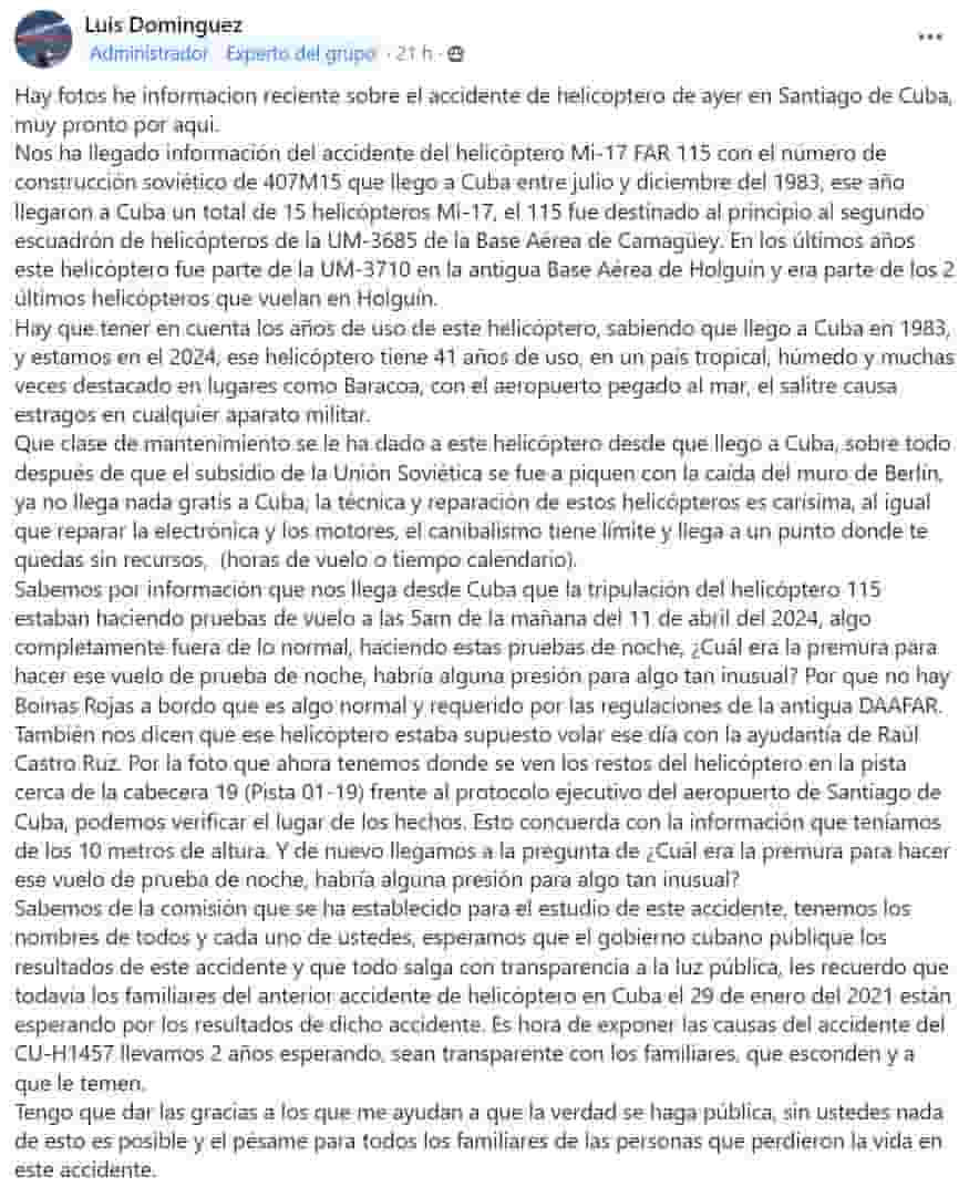 accidente aéreo