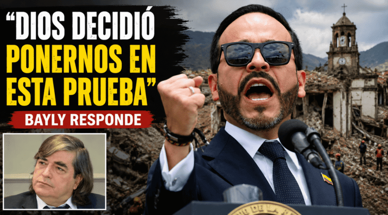 El periodista y escritor Jaime Bayly cuestionó al presidente de Colombia, Abelardo De La Espriella, por vincular con la voluntad de Dios el terremoto de magnitud 7,4 que sacudió al país el pasado 10 de agosto y dejó cientos de fallecidos, además de miles de damnificados.