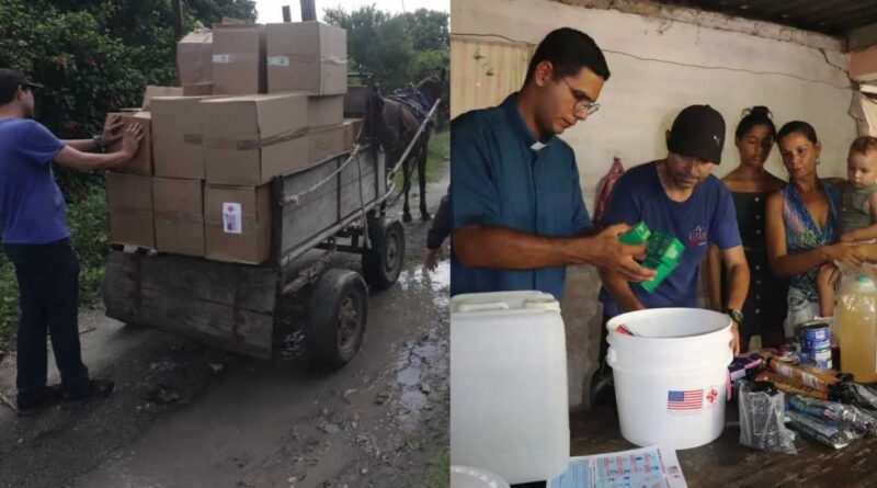 Un total de 300 familias de la comunidad de Lugareño, en Camagüey, recibieron módulos de la ayuda humanitaria enviada desde Estados Unidos a Cuba, en una jornada coordinada por voluntarios de Cáritas y colaboradores locales.